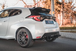 Street Pro Heck Ansatz Flaps Diffusor passend für Toyota GR Yaris Mk4 rot+ Hochglanz Flaps
