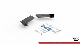 Street Pro Heck Ansatz Flaps Diffusor passend für Toyota GR Yaris Mk4 rot+ Hochglanz Flaps