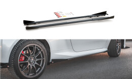 Street Pro Seitenschweller Ansatz Cup Leisten passend für Toyota GR Yaris Mk4 FLAPS HOCHGLANZ