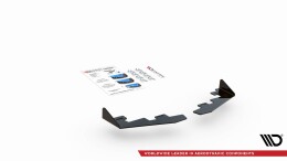Heck Stoßstangen Flaps / Wings für Toyota GR Yaris Mk4 schwarz Hochglanz
