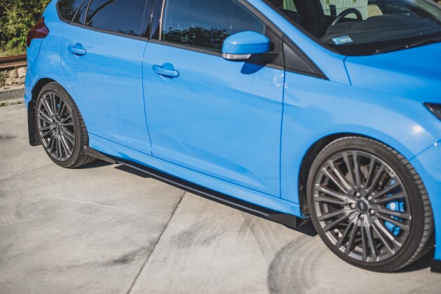 Street Pro Seitenschweller Ansatz Cup Leisten für Ford Focus RS Mk3 ROT+ HOCHGLANZ FLAPS