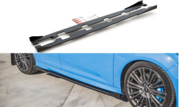 Street Pro Seitenschweller Ansatz Cup Leisten passend für Ford Focus RS Mk3 rot+ Hochglanz Flaps
