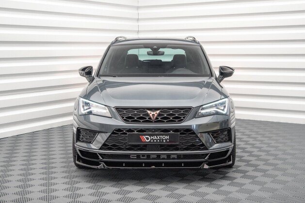 Cup Spoilerlippe Front Ansatz V.1 für Cupra Ateca Mk1 schwarz Hochglanz