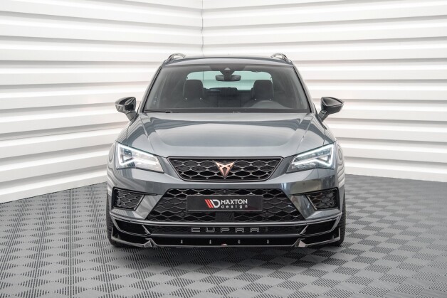 Cup Spoilerlippe Front Ansatz V.1 passend für Cupra Ateca Mk1 schwarz Hochglanz