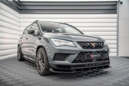 Cup Spoilerlippe Front Ansatz V.1 für Cupra Ateca Mk1 schwarz Hochglanz