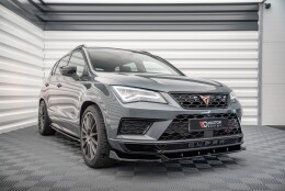 Cup Spoilerlippe Front Ansatz V.1 passend für Cupra Ateca Mk1 schwarz Hochglanz