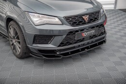 Cup Spoilerlippe Front Ansatz V.2 für Cupra Ateca Mk1 schwarz Hochglanz