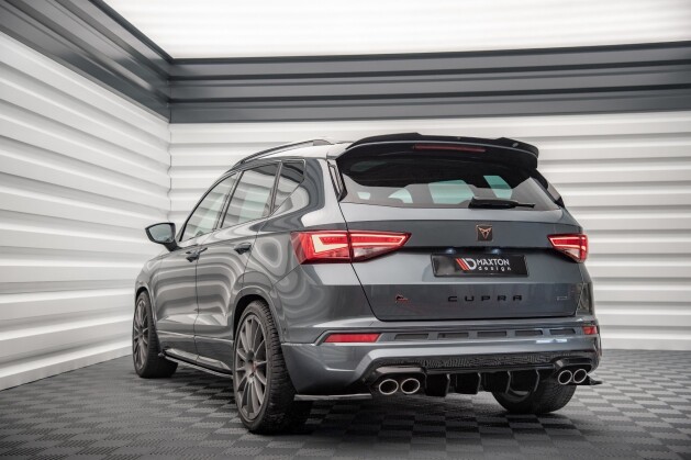 Heck Ansatz Diffusor für Cupra Ateca Mk1 / Mk1 FL schwarz Hochglanz