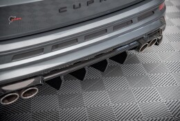 Heck Ansatz Diffusor passend für Cupra Ateca Mk1 / Mk1 Facelift schwarz Hochglanz
