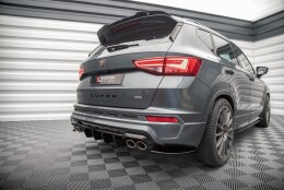 Heck Ansatz Flaps Diffusor passend für Cupra Ateca Mk1 / Mk1 Facelift schwarz Hochglanz
