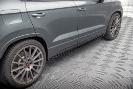 Seitenschweller Ansatz Cup Leisten für Cupra Ateca Mk1 / Mk1 FL schwarz Hochglanz