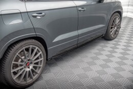 Seitenschweller Ansatz Cup Leisten passend für Cupra Ateca Mk1 / Mk1 Facelift schwarz Hochglanz