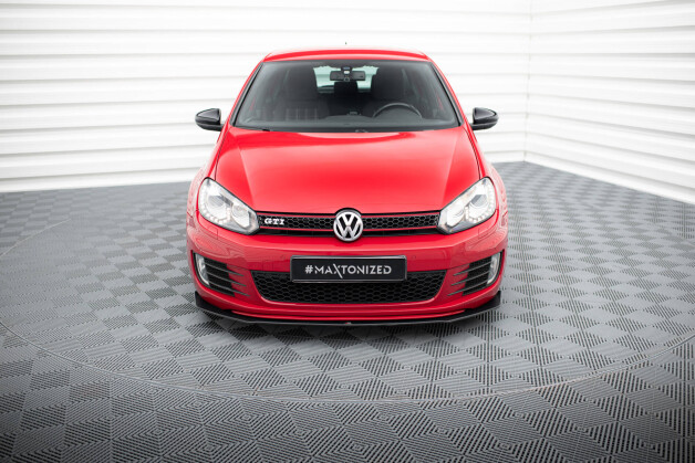 Street Pro Cup Spoilerlippe Front Ansatz V.3 passend für VW Golf 6 GTI Mk6 rot