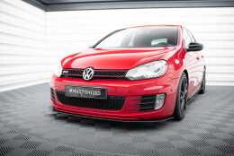 Street Pro Cup Spoilerlippe Front Ansatz V.3 passend für VW Golf 6 GTI Mk6 rot