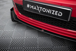 Street Pro Cup Spoilerlippe Front Ansatz V.3 passend für VW Golf 6 GTI Mk6 rot+ Hochglanz Flaps