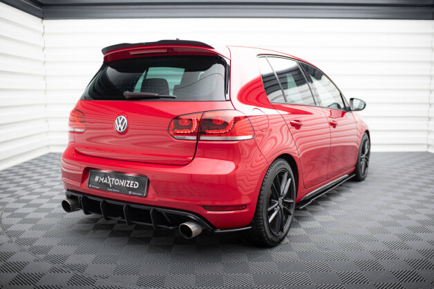 Street Pro Heck Ansatz Flaps Diffusor passend für VW Golf 6 GTI Mk6 SCHWARZ