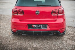 Street Pro Heck Ansatz Flaps Diffusor für VW Golf 6 GTI Mk6 SCHWARZ