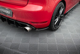 Street Pro Heck Ansatz Flaps Diffusor passend für VW Golf 6 GTI Mk6 SCHWARZ
