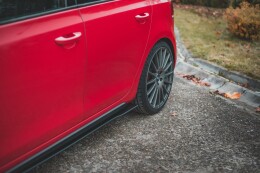 Street Pro Seitenschweller Ansatz Cup Leisten für VW Golf 6 GTI Mk6 ROT