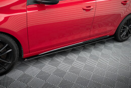 Street Pro Seitenschweller Ansatz Cup Leisten passend für VW Golf 6 GTI Mk6 rot