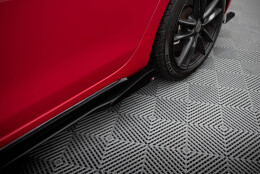 Street Pro Seitenschweller Ansatz Cup Leisten + Flaps für VW Golf GTI Mk6  schwarz Hochglanz