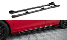 Street Pro Seitenschweller Ansatz Cup Leisten passend für VW Golf 6 GTI Mk6 FLAPS HOCHGLANZ