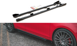 Street Pro Seitenschweller Ansatz Cup Leisten für VW Golf 6 GTI Mk6 ROT+ HOCHGLANZ FLAPS