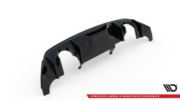 Heck Ansatz Diffusor für Ford Fiesta ST mk8 schwarz Hochglanz Heckansatz+Milltek Sport Auspuffverlängerung schwarz