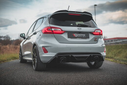 Heck Ansatz Diffusor für Ford Fiesta ST mk8 schwarz Hochglanz Heckansatz+Milltek Sport Auspuffverlängerung TI