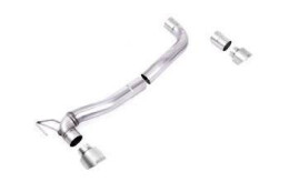 Street+ Heck Ansatz Diffusor passend für Ford Fiesta ST mk8 schwarz Hochglanz+Milltek Sport Auspuffverlängerung TI