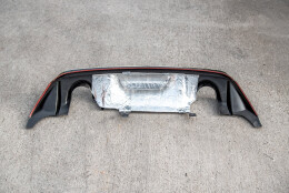 Street+ Heck Ansatz Diffusor passend für Ford Fiesta ST mk8 schwarz Hochglanz+Milltek Sport Auspuffverlängerung TI