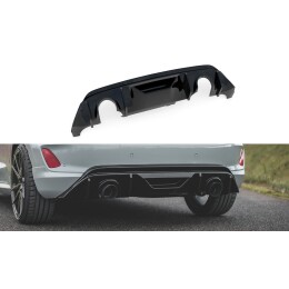 Heck Ansatz Diffusor für Ford Fiesta ST mk8 schwarz...