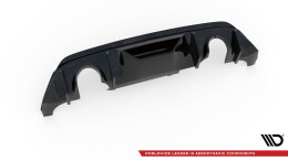 Heck Ansatz Diffusor für Ford Fiesta ST mk8 schwarz Hochglanz Heckansatz+Milltek Sport Endschalldämpfer geglüht