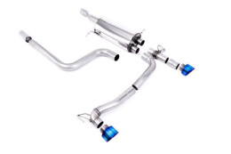 Street+ Heck Ansatz Diffusor passend für Ford Fiesta ST mk8 schwarz Hochglanz+Milltek Sport Endschalldämpfer geglüht