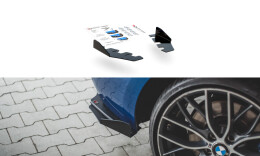 Hintere Seiten Flaps passend für BMW M135i F20 schwarz Hochglanz