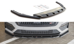 Cup Spoilerlippe Front Ansatz V.3 passend für Skoda Octavia RS Mk4 schwarz Hochglanz