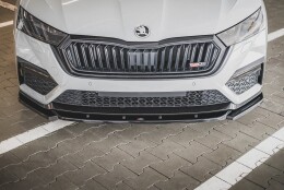 Cup Spoilerlippe Front Ansatz V.3 passend für Skoda Octavia RS Mk4 schwarz Hochglanz