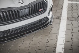 Cup Spoilerlippe Front Ansatz V.3 passend für Skoda Octavia RS Mk4 schwarz Hochglanz