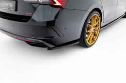 Heck Ansatz Flaps Diffusor V.1 passend für Skoda Octavia RS Liftback / Combi Mk4 Facelift schwarz Hochglanz