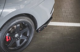 Heck Ansatz Flaps Diffusor + Flaps V.2 für Skoda Octavia RS Mk4 schwarz Hochglanz