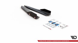 Heck Ansatz Flaps Diffusor V.2 + Flaps für Skoda Octavia RS Combi / Liftback Mk4 / Mk4 Facelift