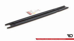 Seitenschweller Ansatz Cup Leisten V.1 für Skoda Octavia RS Mk4 schwarz Hochglanz