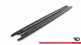 Seitenschweller Ansatz Cup Leisten V.1 passend für Skoda Octavia RS Liftback / Combi Mk4 Facelift schwarz Hochglanz