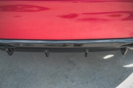 Heck Ansatz Diffusor für + Endrohr Attrappe für Peugeot 308 GT Mk2 Facelift SCHWARZ HOCHGLANZ