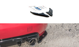 Heck Ansatz Flaps Diffusor passend für Peugeot 308 GT Mk2 Facelift schwarz Hochglanz