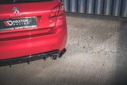 Heck Ansatz Flaps Diffusor passend für Peugeot 308 GT Mk2 Facelift schwarz Hochglanz