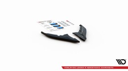 Heck Ansatz Flaps Diffusor passend für Peugeot 308 GT Mk2 Facelift schwarz Hochglanz