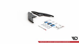 Heck Ansatz Flaps Diffusor passend für Peugeot 308 GT Mk2 Facelift schwarz Hochglanz
