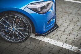 Street Pro Cup Spoilerlippe Front Ansatz passend für BMW M135i F20 SCHWARZ+ HOCHGLANZ FLAPS