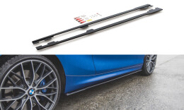 Street Pro Seitenschweller Ansatz Cup Leisten passend für BMW M135i F20 rot